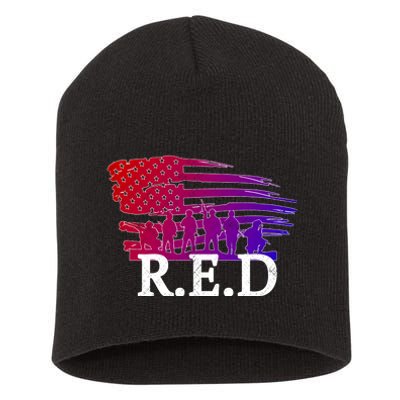 Red Friday Troopers Flag Short Acrylic Beanie