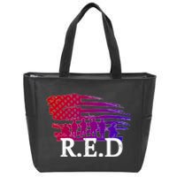 Red Friday Troopers Flag Zip Tote Bag