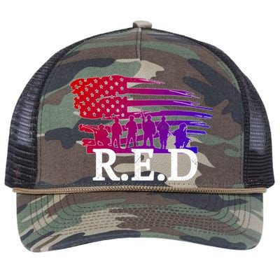 Red Friday Troopers Flag Retro Rope Trucker Hat Cap