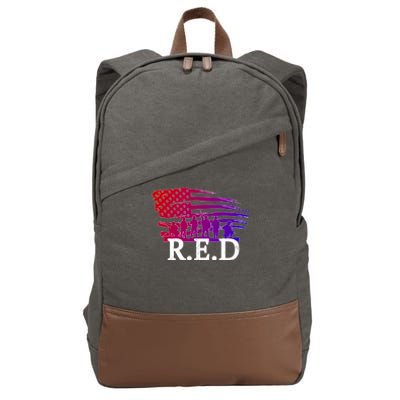 Red Friday Troopers Flag Cotton Canvas Backpack