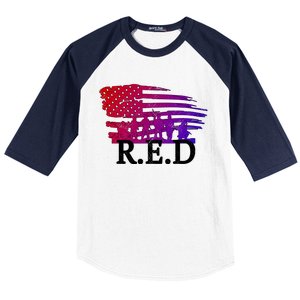 Red Friday Troopers Flag Baseball Sleeve Shirt