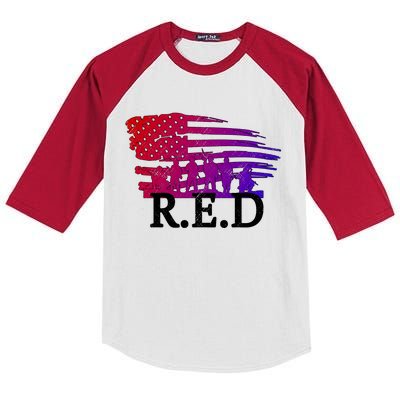 Red Friday Troopers Flag Kids Colorblock Raglan Jersey