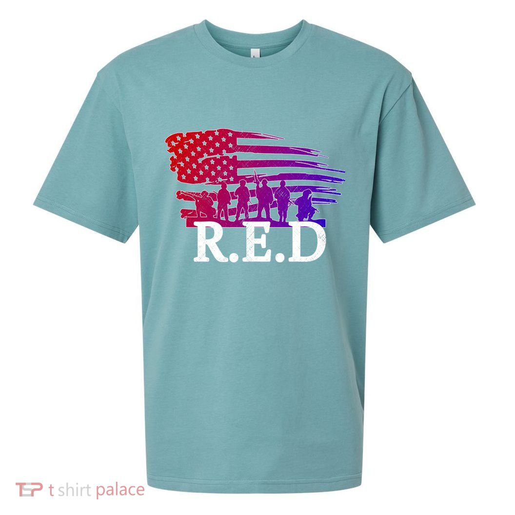 Red Friday Troopers Flag Sueded Cloud Jersey T-Shirt