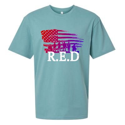 Red Friday Troopers Flag Sueded Cloud Jersey T-Shirt