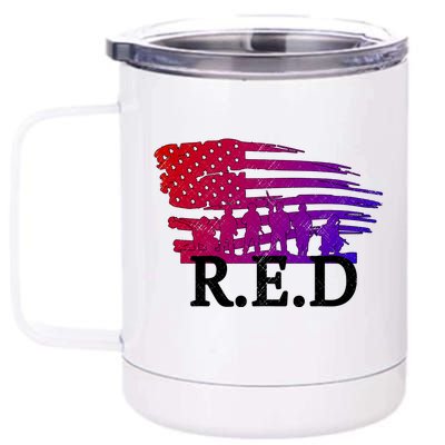 Red Friday Troopers Flag 12 oz Stainless Steel Tumbler Cup