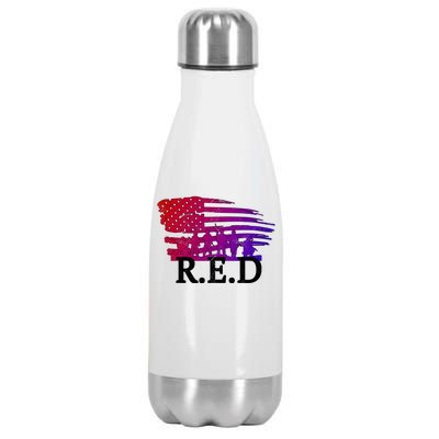 Red Friday Troopers Flag Stainless Steel Insulated Water Bottle