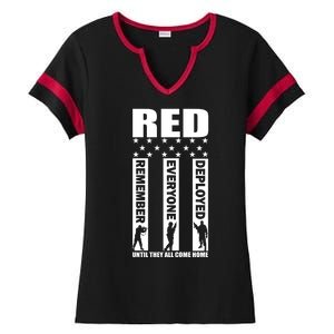 Red Friday Until They All Come Home Ladies Halftime Notch Neck Tee