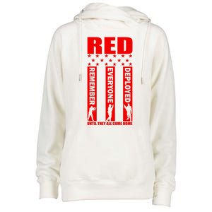 Red Friday Until They All Come Home Womens Funnel Neck Pullover Hood