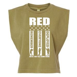 Red Friday Until They All Come Home Garment-Dyed Women's Muscle Tee