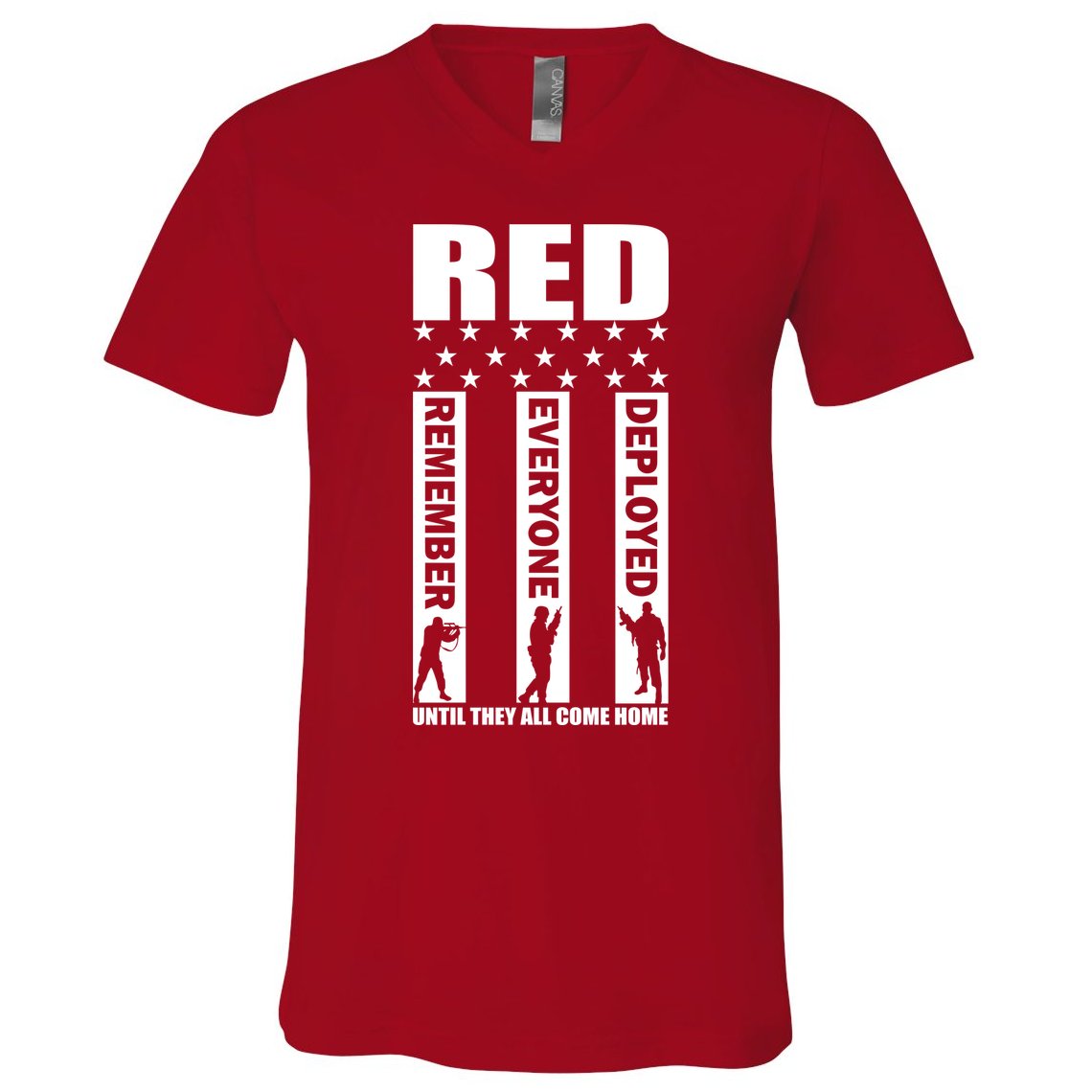 Red Friday Until They All Come Home V-Neck T-Shirt