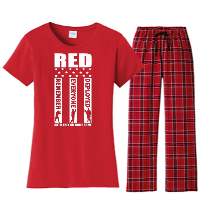 Red Friday Until They All Come Home Women's Flannel Pajama Set