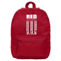 Red Friday Until They All Come Home 16 in Basic Backpack