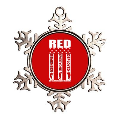 Red Friday Until They All Come Home Metallic Star Ornament