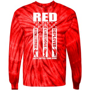 Red Friday Until They All Come Home Tie-Dye Long Sleeve Shirt