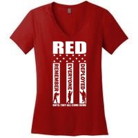 Red Friday Until They All Come Home Women's V-Neck T-Shirt