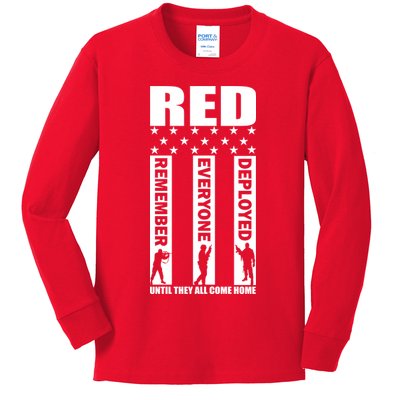 Red Friday Until They All Come Home Kids Long Sleeve Shirt