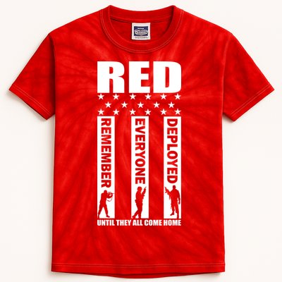 Red Friday Until They All Come Home Kids Tie-Dye T-Shirt