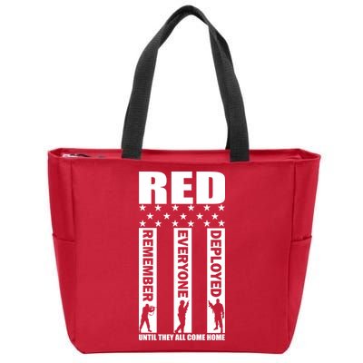 Red Friday Until They All Come Home Zip Tote Bag