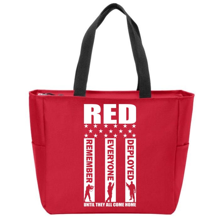 Red Friday Until They All Come Home Zip Tote Bag