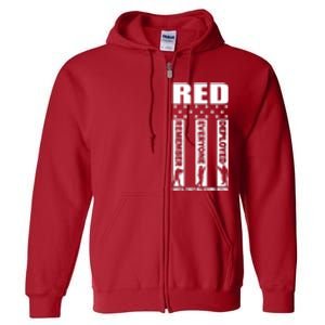 Red Friday Until They All Come Home Full Zip Hoodie