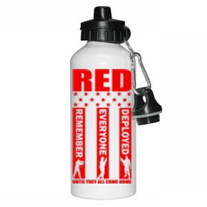 Red Friday Until They All Come Home Aluminum Water Bottle