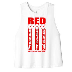 Red Friday Until They All Come Home Women's Racerback Cropped Tank