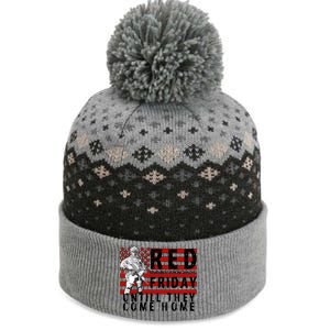 Red Friday Until They All Come Home Support Our Veterans The Baniff Cuffed Pom Beanie