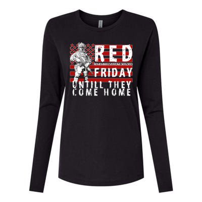 Red Friday Until They All Come Home Support Our Veterans Womens Cotton Relaxed Long Sleeve T-Shirt