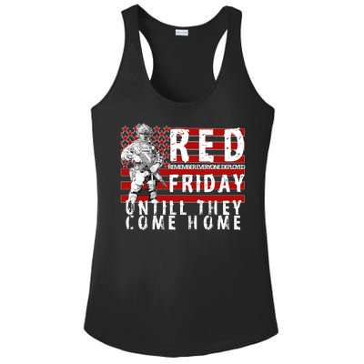 Red Friday Until They All Come Home Support Our Veterans Ladies PosiCharge Competitor Racerback Tank