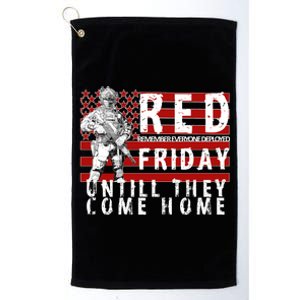 Red Friday Until They All Come Home Support Our Veterans Platinum Collection Golf Towel