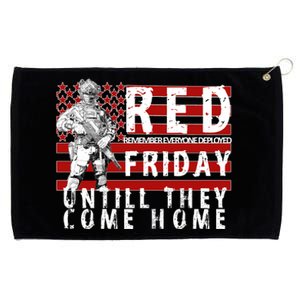 Red Friday Until They All Come Home Support Our Veterans Grommeted Golf Towel