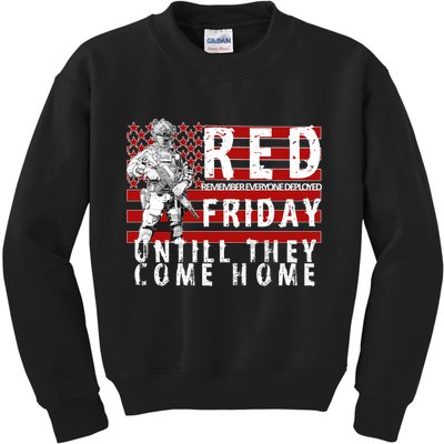 Red Friday Until They All Come Home Support Our Veterans Kids Sweatshirt
