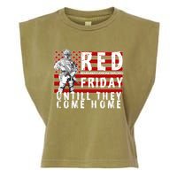 Red Friday Until They All Come Home Support Our Veterans Garment-Dyed Women's Muscle Tee