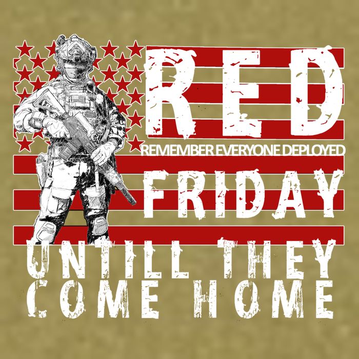 Red Friday Until They All Come Home Support Our Veterans Garment-Dyed Women's Muscle Tee