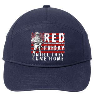 Red Friday Until They All Come Home Support Our Veterans 7-Panel Snapback Hat