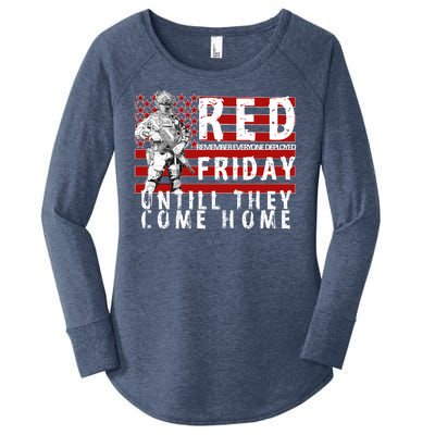 Red Friday Until They All Come Home Support Our Veterans Women's Perfect Tri Tunic Long Sleeve Shirt