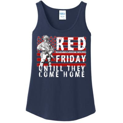 Red Friday Until They All Come Home Support Our Veterans Ladies Essential Tank