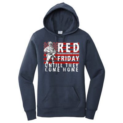 Red Friday Until They All Come Home Support Our Veterans Women's Pullover Hoodie