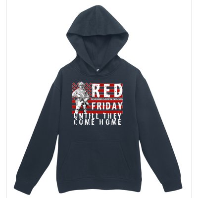 Red Friday Until They All Come Home Support Our Veterans Urban Pullover Hoodie