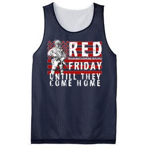 Red Friday Until They All Come Home Support Our Veterans Mesh Reversible Basketball Jersey Tank