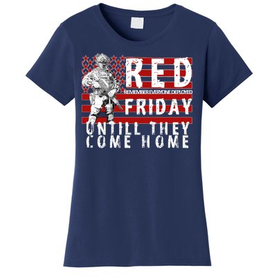 Red Friday Until They All Come Home Support Our Veterans Women's T-Shirt