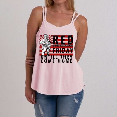 Red Friday Until They All Come Home Support Our Veterans Women's Strappy Tank