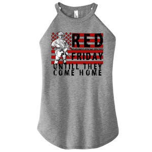 Red Friday Until They All Come Home Support Our Veterans Women’s Perfect Tri Rocker Tank