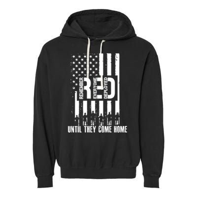 Red Friday Until They Come Home Garment-Dyed Fleece Hoodie