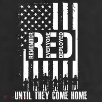 Red Friday Until They Come Home 7 Panel Mesh Trucker Snapback Hat