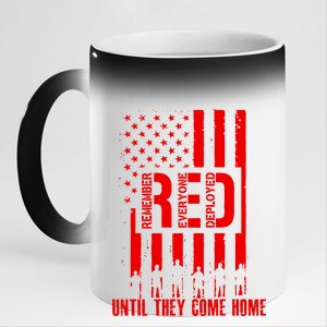 Red Friday Until They Come Home 11oz Black Color Changing Mug