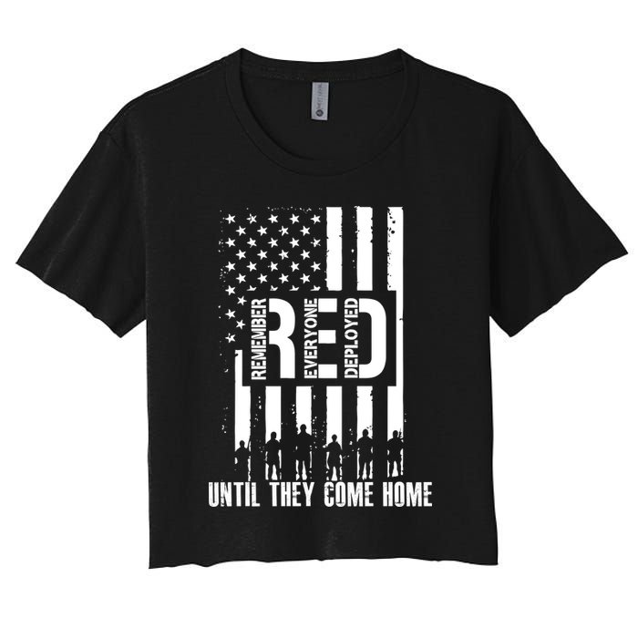 Red Friday Until They Come Home Women's Crop Top Tee