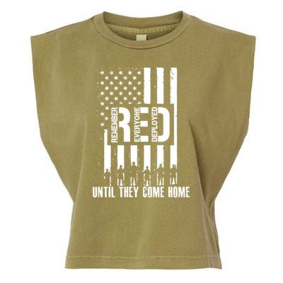 Red Friday Until They Come Home Garment-Dyed Women's Muscle Tee