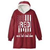 Red Friday Until They Come Home Hooded Wearable Blanket