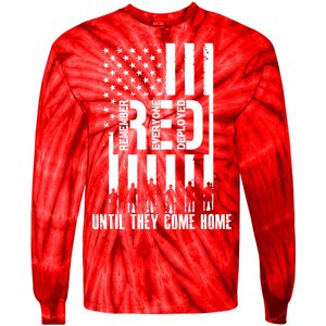 Red Friday Until They Come Home Tie-Dye Long Sleeve Shirt